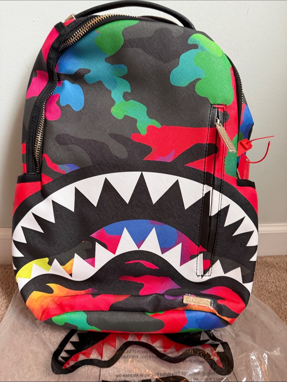 Sprayground Multicolor Camo Shark Backpack CAMOBURST BACKPACK (DLXV)